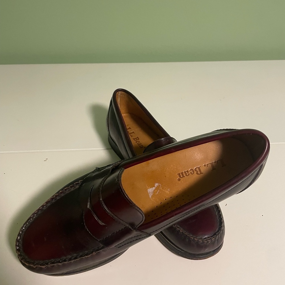 EUC Vintage LL Bean Loafers Burgundy 8.5